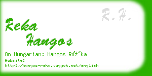 reka hangos business card